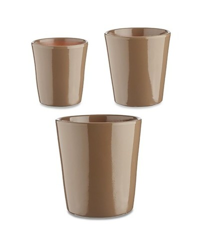 Pottenset Cónica Ø 14 cm Ø 22 cm Ø 17 cm Metaal Plastic 30 x 40 cm 3 Onderdelen (3 Onderdelen)