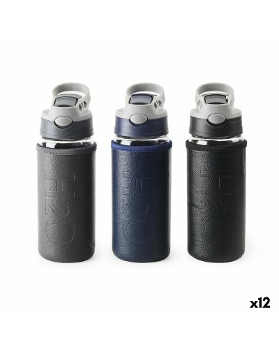 Bewinner Bottiglia Acqua Vetro 500ml - Riutilizzabile, Portatile, Set 12 pezzi 7x7x23.5cm
