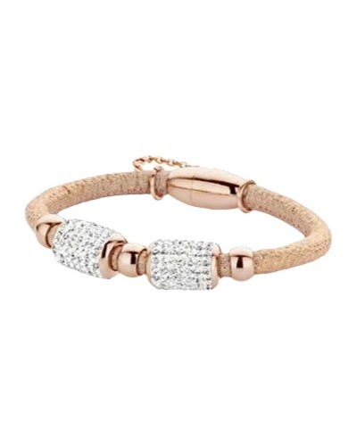 Nuevo Brazalete para Mujer Oro Rosa - Cristales Luminosos - Elegante
