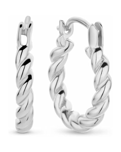 New Bling 9NB-0766 Ohrringe Silber, Leuchtend, Perfekt für Events
