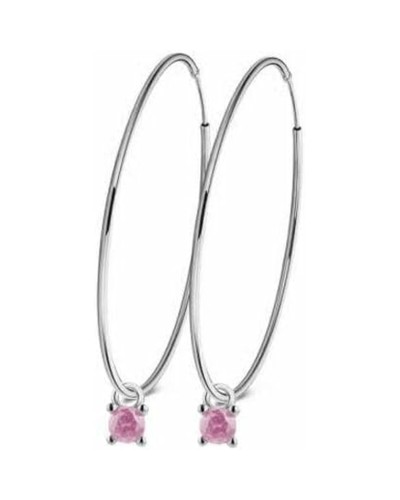 New Bling 9NB-1099 Silver Earrings, Luminous Crystals - Elegant and Refined

