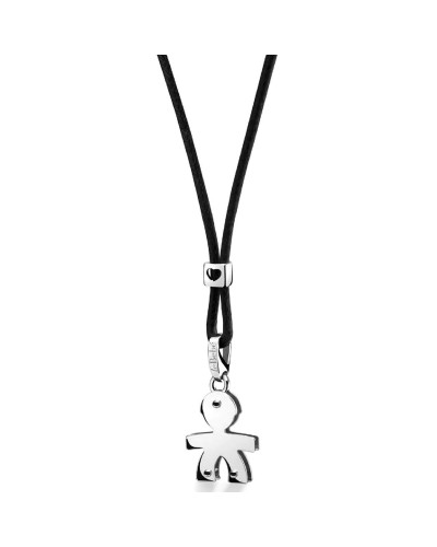 leBebé Collar Mujer LBB006-N Oro Rosa con Silueta Niño/a
