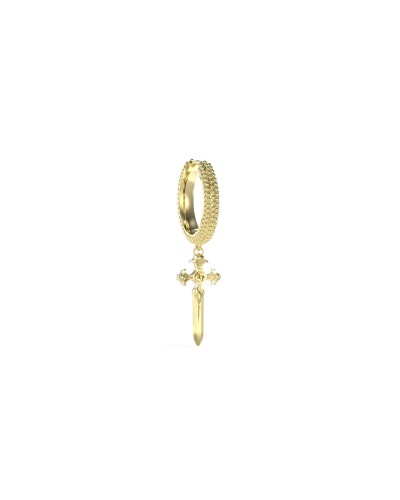 Guess Pendientes JUME04025JWYGT-U Oro Amarillo, Colgantes Logo, Elegantes
