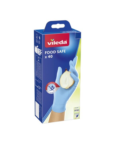 Guanti Monouso Vileda Food Safe 171015 M/L (40 Unità)