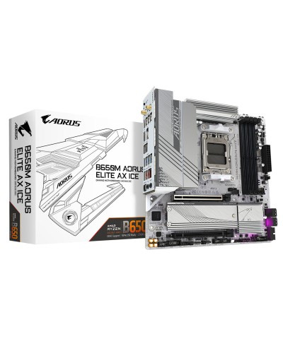 Placa Base Gigabyte B650M AORUS ELITE AX ICE AMD B650 AMD AM5