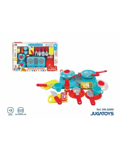 Spielküche aus Holz - 36x6 cm - Komplettes Set für Kinder
