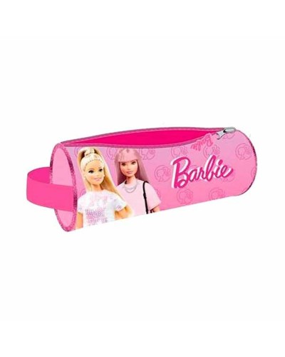Barbie School Pencil Case Round - 22x8 cm - Pen and Pencil Holder
