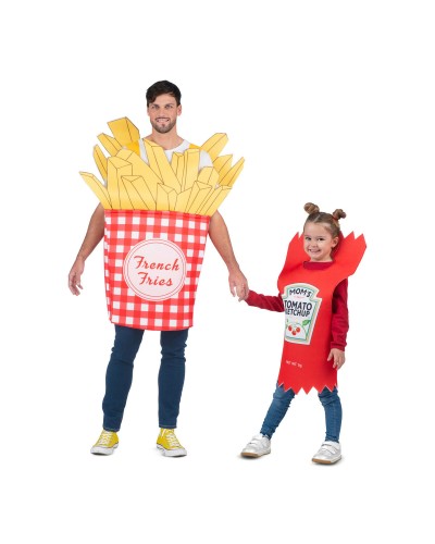 Mein anderes Ich Kostüm Pommes Frites Ketchup - Einheitsgröße - Erwachsene
