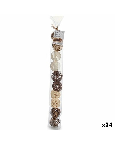 Natural Decorative Spheres White, Brown, and Black (24) for Decorations, Home Decor, and Crafts
