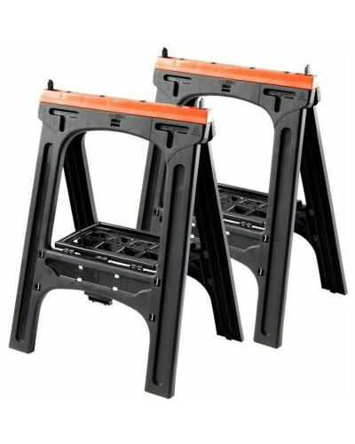 TOOD Folding Trestle 60 x 10 x 80 cm, Heavy Duty Support up to 400 kg (2 Units)
