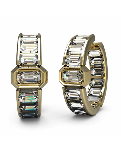 Orecchini Guess Pendenti Dorati Logo Cristalli - Eleganti & alla Moda
