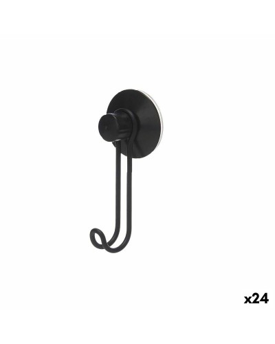 Haken zum Aufhängen Berilo W3100-1P Schwarz Stahl ABS 6 x 13 x 4 cm (24 Stück)
