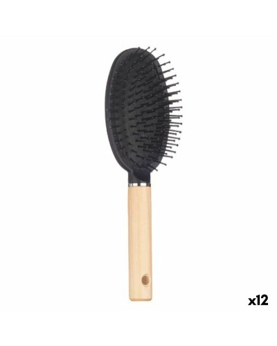 Brosse Marron Noir Bois Silicone Plastique (12 Unités)