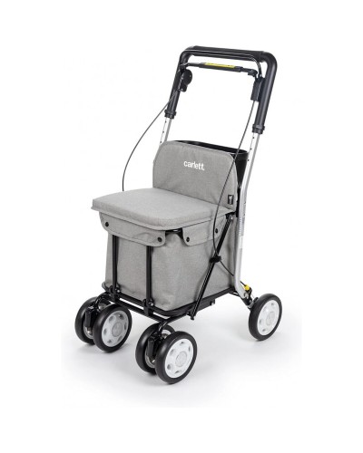 Chariot à Légumes Carlett COMFORT MOON Gris Aluminium, Résistant, Pliable, Roues Extra Lisses
