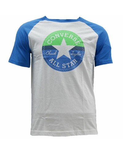 Heren-T-Shirt met Korte Mouwen Converse Colour Block Raglan Rood