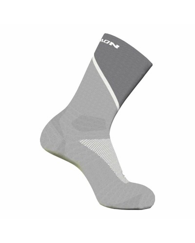 Salomon Pulse Crew: Atmungsaktive Laufsocken - Grau
