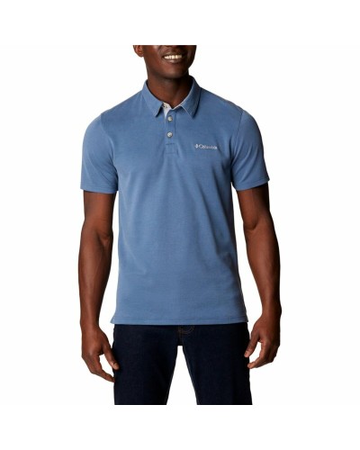 Columbia Nelson Point™ Polo Uomo Indaco - Manica Corta Traspirante
