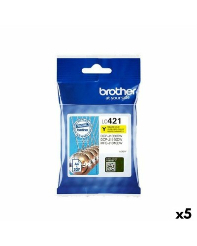 Brother LC422Y Giallo - Cartuccia Inchiostro Originale (5pz) - MFC-J1010DW/DCP-J1050DW
