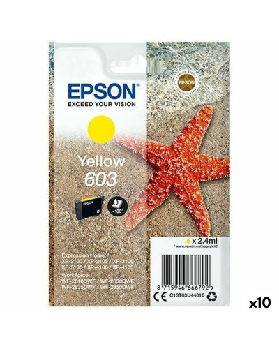 Epson 603 Jaune - Cartouche d'encre d'origine pour XP-2100/3100/4100 (10 Unités)
