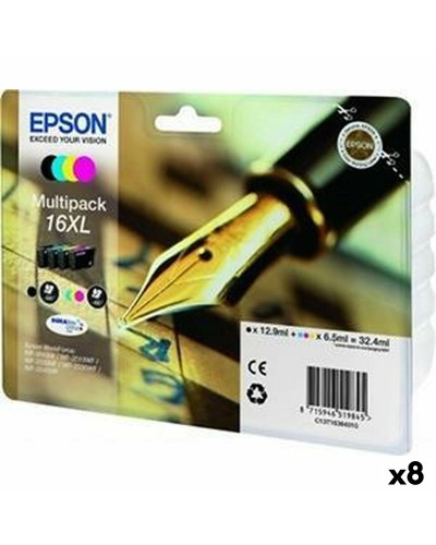 Originele inkt cartridge Epson DURABRITE ULTRA INK - Nº16XL Zwart/Cyaan/Magenta/Geel (8 Stuks)