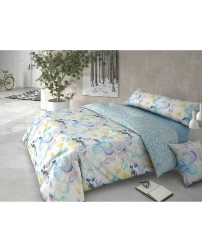 'Pierre Cardin HOJARASCA Blue Osimano 4-Piece Duvet Cover Set, Complete Bed Sheets'
