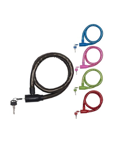 Dunlop Bike Lock with 65cm Cable - Bicycle Key Anti-theft
