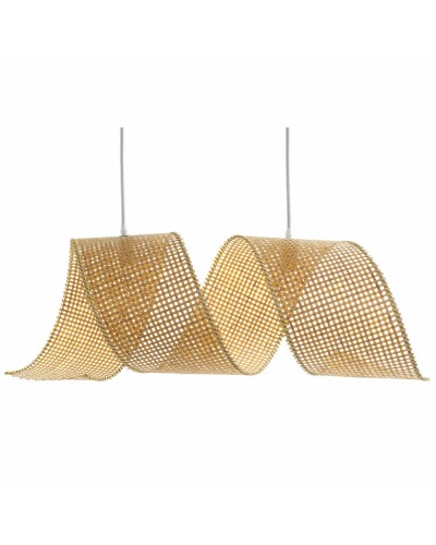 Suspension DKD Home Decor Marron Clair Bois Bambou 50 W 220 V 80 x 30 x 30 cm