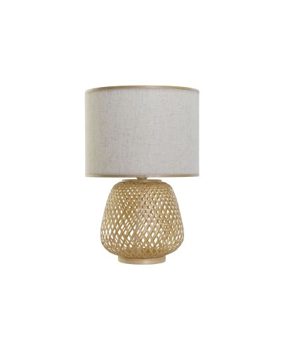 Bureaulamp DKD Home Decor Bruin Natuurlijk Bamboe 50 W 220 V 32 x 32 x 49 cm