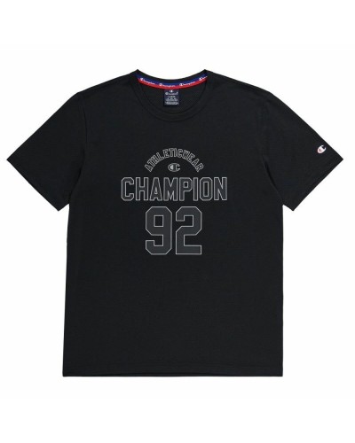 Champion T-shirt Col Rond Noire Homme - Manches Courtes Sportive
