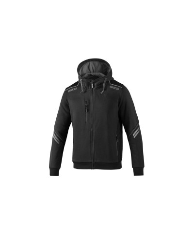 Sparco Sweat à Capuche Homme TW Noir/Gris - Sport & Décontracté
