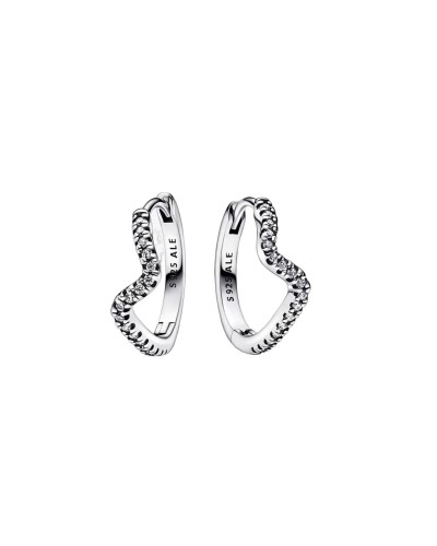 Pandora Earrings Silver 925 Women, Stainless Steel, Elegant and Luminous
