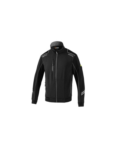 Sparco Tech TW Men's Sports Jacket: Black/Grey, Breathable & Lightweight
