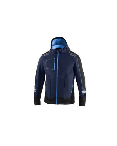 Sparco Tech TW: Sportjacke für Herren, Azurblau/Dunkelblau - Atmungsaktiv
