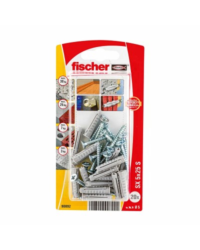 Dadi e viti autoperforanti Fischer - Confezione da 20 (5 x 25 mm)