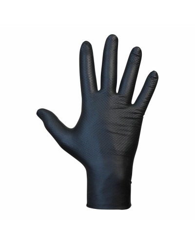 Guanti JUBA Agility Grip in Nitrile Nero Senz'altro 50 Pezzi