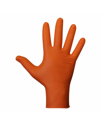 Nitrilhandskar JUBA Agility Grip Orange Nitril Dammfria 50 antal