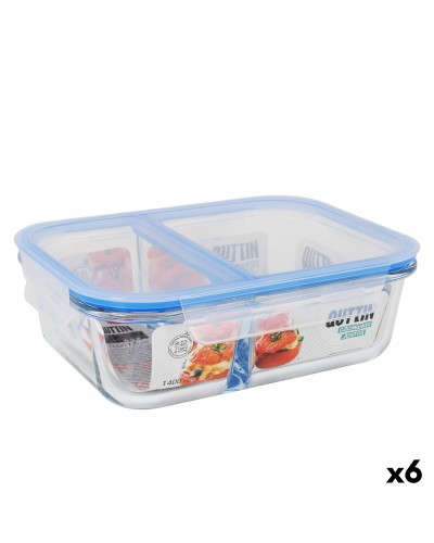 Porta Pranzo Ermetico Quttin 2 Scomparti Rettangolare 1,4L