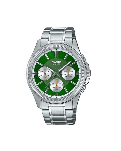 Casio MTP-1375PD-3AVEF : Montre Homme Acier, Cadran Vert, Résistante

