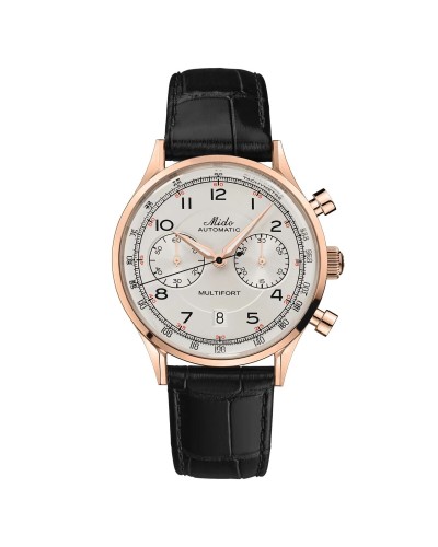 Mido Belluna Royal Genté GMT - Montre Automatique Femme, Cuir Beige, 41mm
