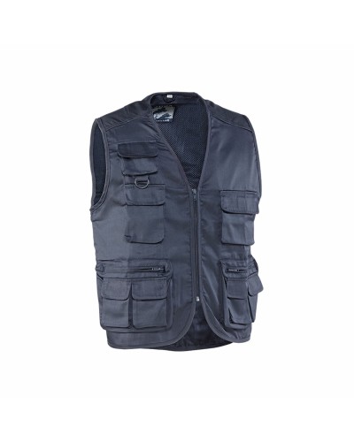 JUBA Chaleco de Trabajo para Hombre Pescador Multibolsillos Resistente - Ideal Pesca & Outdoor
