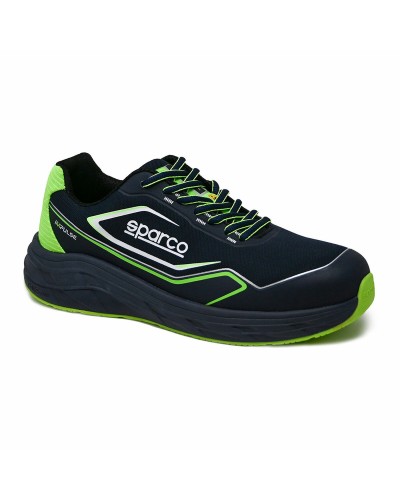 Sparco Willen Impulse Safety Shoes: Blue/Fluorescent Green - Work Safety
