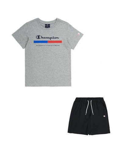 Champion Komplett Sportanzug Kinder Essentials Grau - Baumwollfleece
