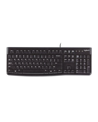Logitech K120 QWERTY UK Tastatur - Schwarz, Kabelgebunden, Zuverlässig & Preiswert
