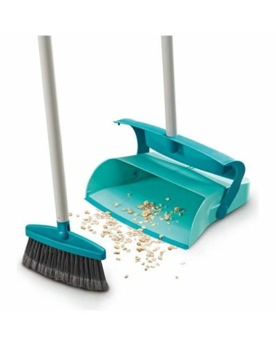 Bezem met Stoffer en Blik Schoonmaakset Leifheit 41405 Blauw Plastic (1 Stuks)