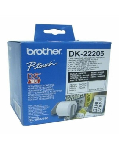 Papier Continu pour Imprimantes Brother SKJ99-XS Blanc Noir Noir/Blanc