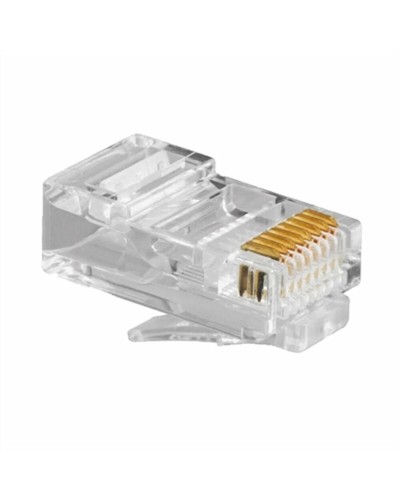 Connector RJ45 Categorie 5 UTP GEMBIRD PLUG3UP6/100 100 uds Zwart Transparant 100 Stuks