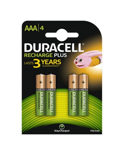 Laddningsbara Batterier DURACELL AAA (4pcs) 1,2 V