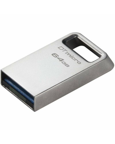 USB-minne Kingston DataTraveler Micro 64 GB Svart Silvrig