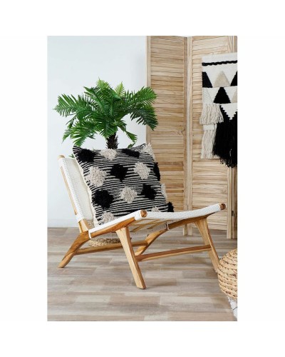 Nojatuoli DKD Home Decor Valkoinen PVC Tiikki (65 x 80 x 68 cm)