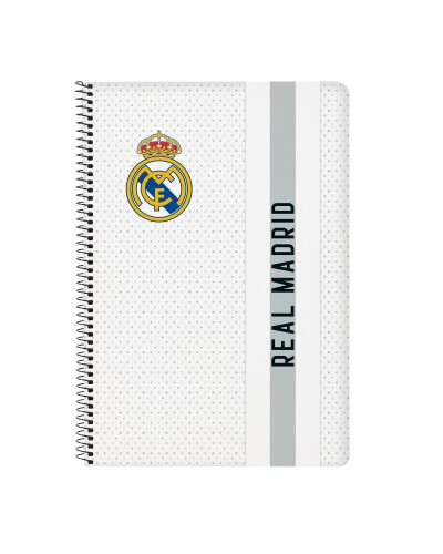 Agenda Real Madrid C.F. A4, 80 Pages - Blanc Gris - École/Bureau
